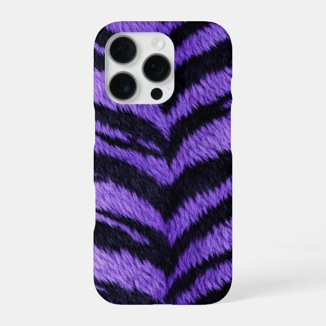 Coque iPhone purple tiger skin texture (Verso)