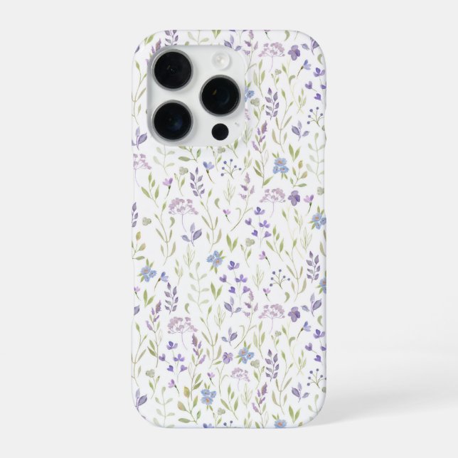 Coque iPhone Purple Wildflower (Verso)