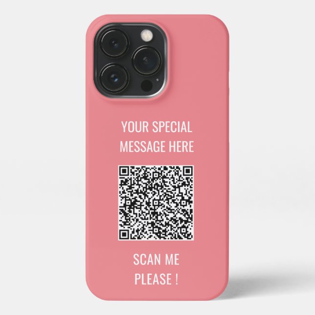 Coque iPhone QR Code Ajouter un message spécial Romantic Surpri (Verso)