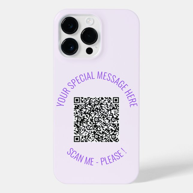 Coque iPhone QR Code Texte Votre message spécial Cadeau moderne (Verso)