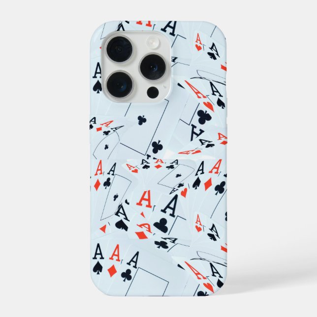 Coque iPhone Quad Aces Poker Cards Pattern, (Verso)