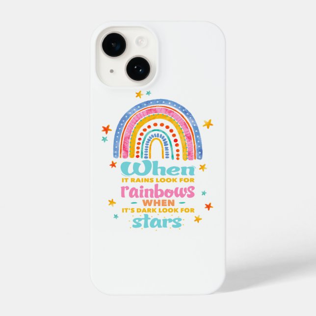 Coque iPhone Quand Il Pleut, Cherchez Les Arcs-En-Ciel (Verso)