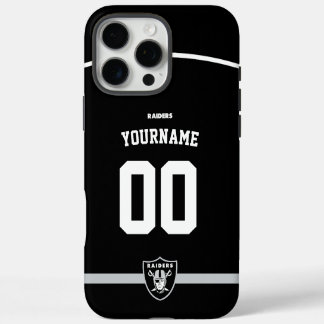 Coque iPhone 16 Pro Max Raiders personnalisés Jersey Football américain