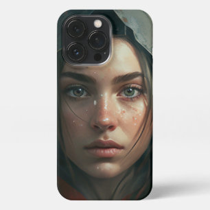 Etui iPhone 13 Pro Rain hood girl