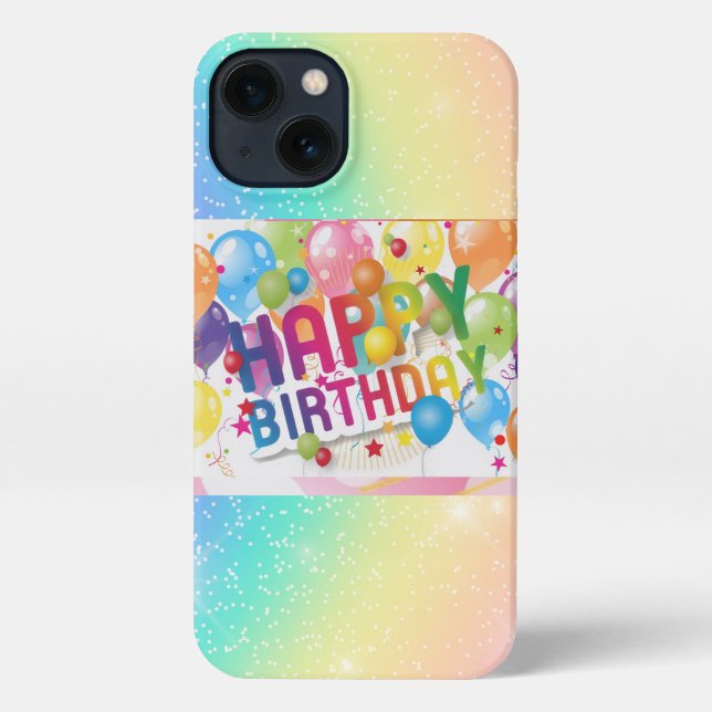 Coque iPhone Rainbow Birthday Balloon Phone Case ("Birthday Vibes, right in your hand")