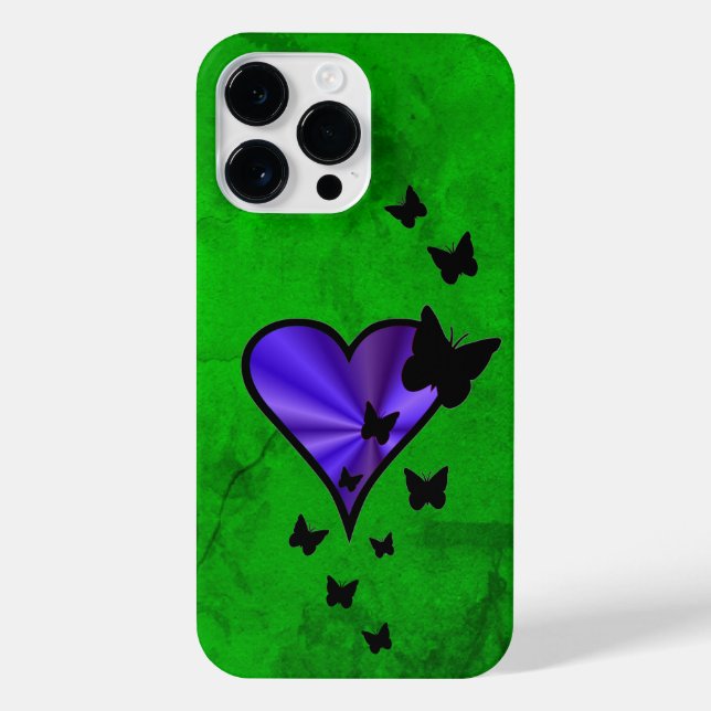 Coque iPhone Rainbow heart and Butterfly (Verso)
