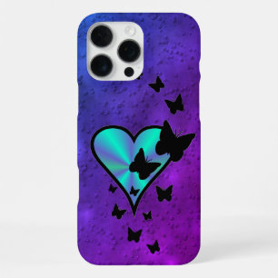 Coque iPhone 16 Pro Max Rainbow heart and Butterfly