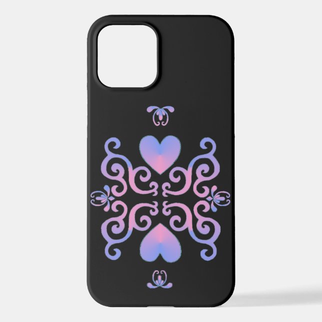 Coque iPhone Rainbow Heart et Lily (Verso)