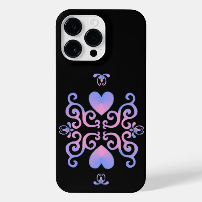 Coque iPhone Rainbow Heart et Lily (Verso)