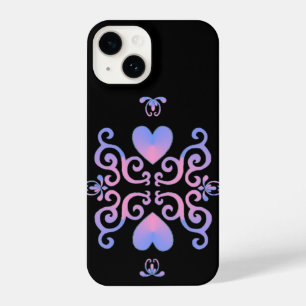 Coque Pour iPhone 14 Rainbow Heart et Lily