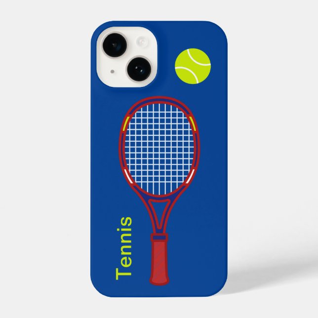 Coque iPhone Raquette et balle de tennis (Verso)