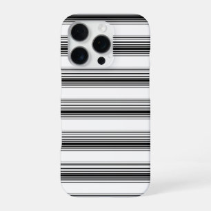 Coque iPhone 16 Pro Rayures blanches noires modernes