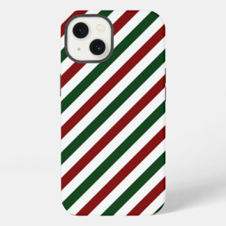 Etui iPhone 13 Rayures de Noël diagonales personnalisables iPhone