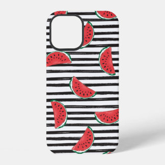 Coque iPhone 12 Rayures Pastèque