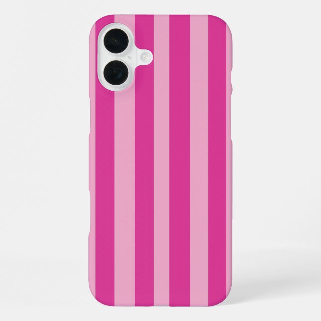 Coque iPhone Rayures roses  (Verso)