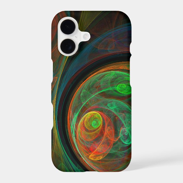Coque iPhone Reborn Green Art Abstrait (Verso)