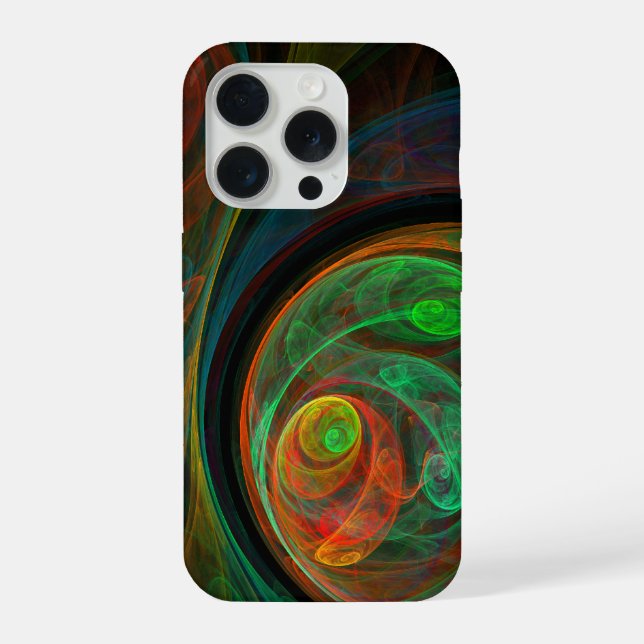 Coque iPhone Reborn Green Art Abstrait (Verso)