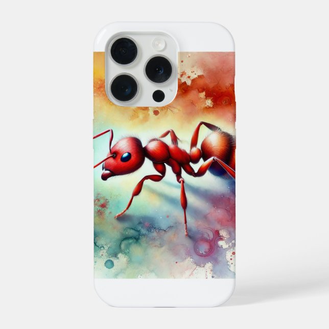 Coque iPhone Red Fire Ant 131024AREF103 - Watercolor (Verso)
