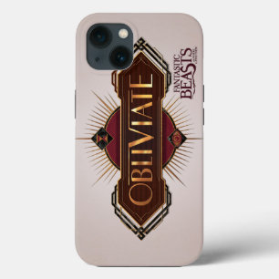Etui iPhone 13 Red & Gold Art Deco Obliviate Spell