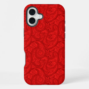 Coque iPhone 16 Plus Red Paisley
