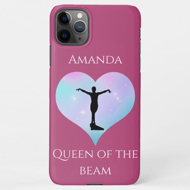 Coque iPhone Reine Rose Des Poutres Gymnastique Personnalisée (Dos)