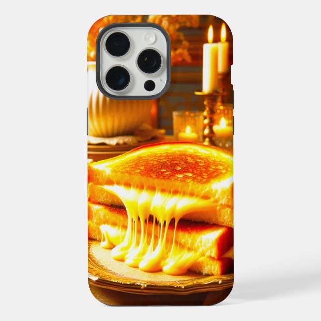 Coque iPhone Repas Confort aux chandelles : Sandwich au fromage (Verso)