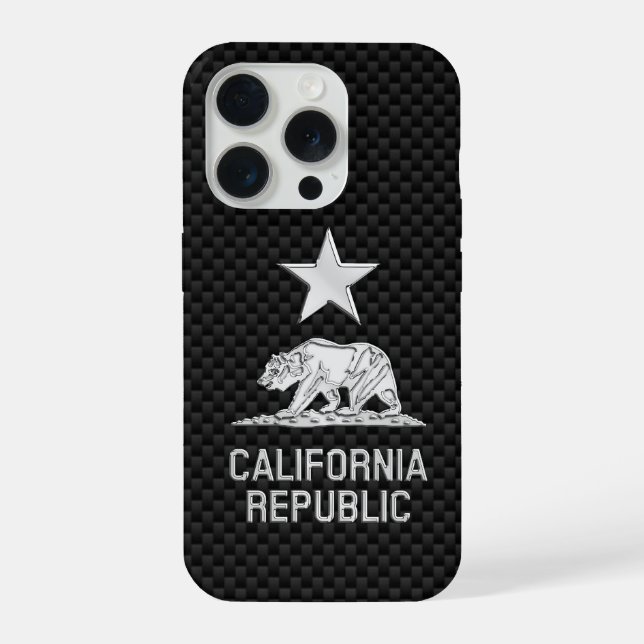 Coque iPhone RÉPUBLIQUE DE CALIFORNIE Chrome sur l'impression d (Verso)