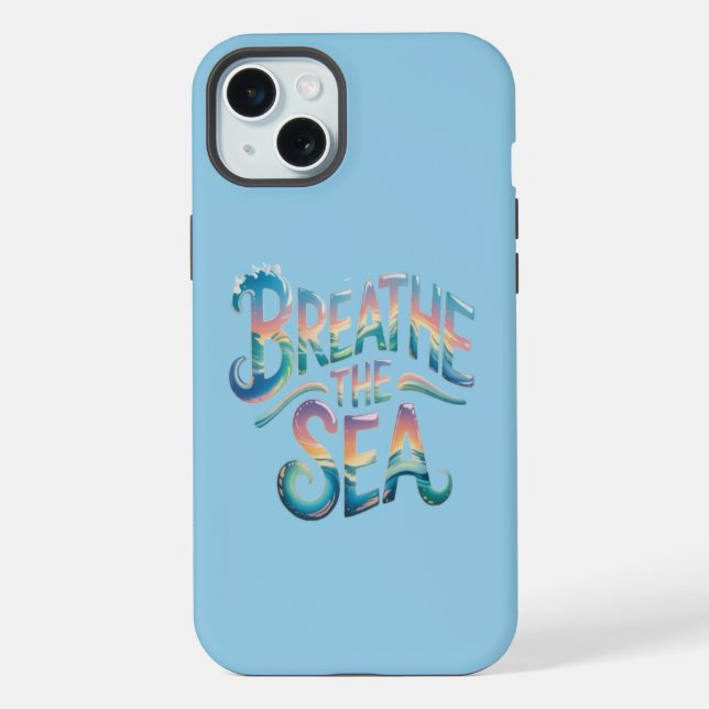 Coque iPhone Respire la mer (Verso)