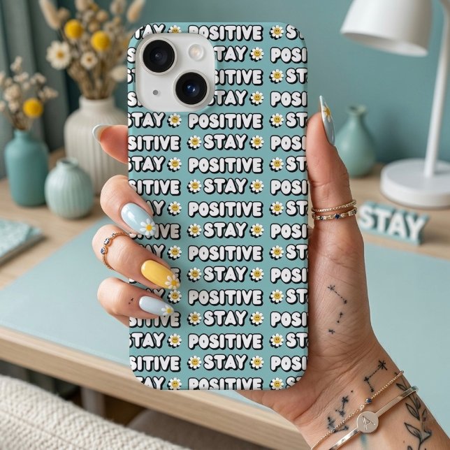 Coque iPhone Restez Positif (Créateur téléchargé)