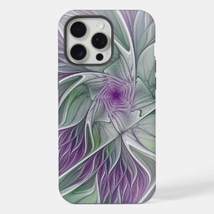 Rêve de fleurs, Abstrait violet vert Fractal Art