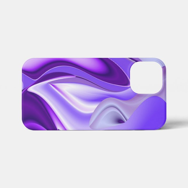 Coque iPhone Rêves arc-en-ciel à fleurs violettes (Verso Horizontal)