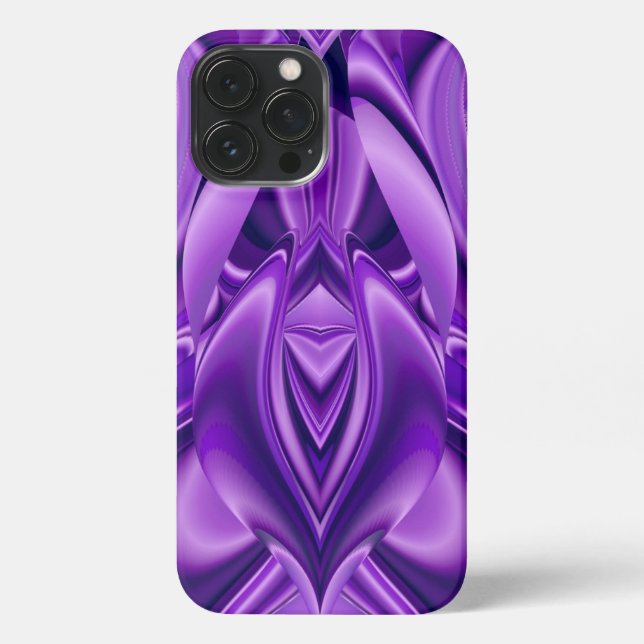 Coque iPhone Rêves arc-en-ciel à fleurs violettes (Verso)