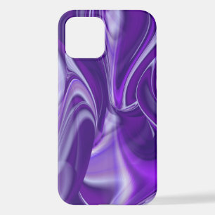 Coque iPhone 12 Rêves arc-en-ciel à fleurs violettes