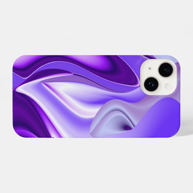 Coque iPhone Rêves arc-en-ciel à fleurs violettes (Verso Horizontal)