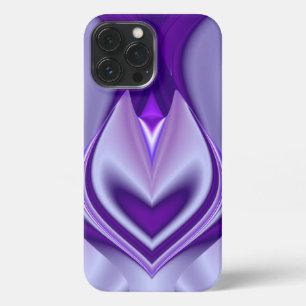 Etui iPhone 13 Pro Max Rêves arc-en-ciel à fleurs violettes