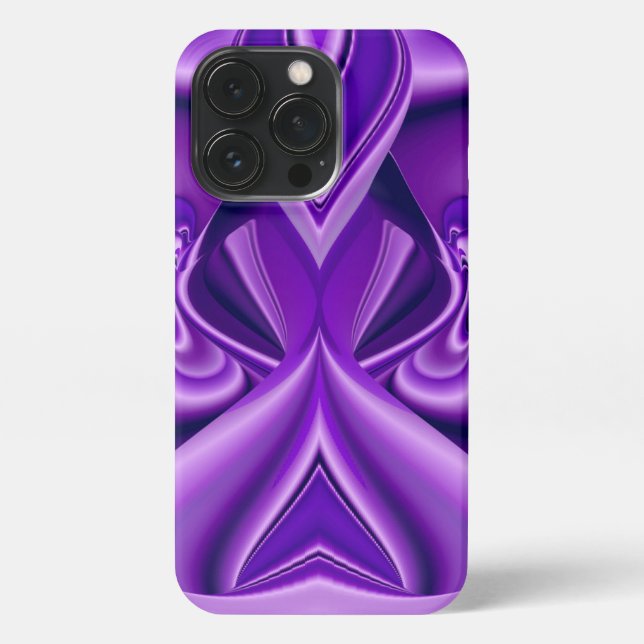 Coque iPhone Rêves arc-en-ciel à fleurs violettes (Verso)