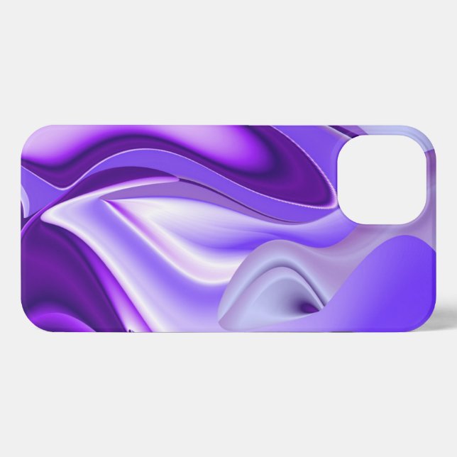 Coque iPhone Rêves arc-en-ciel à fleurs violettes (Verso Horizontal)