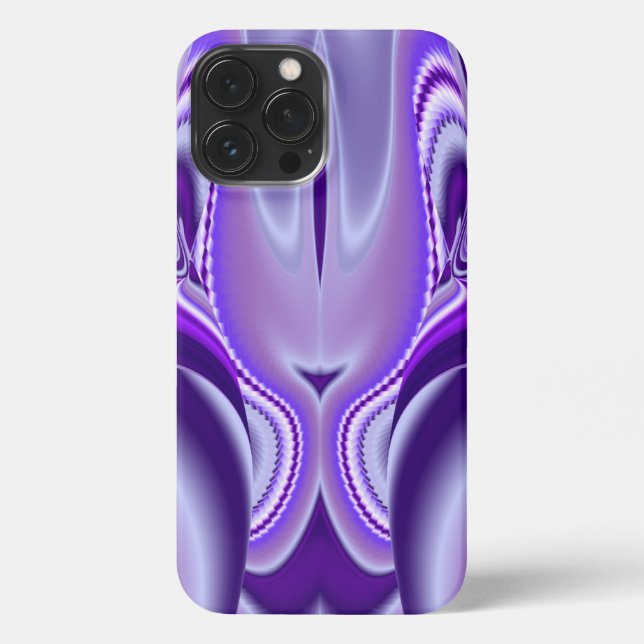 Coque iPhone Rêves arc-en-ciel à fleurs violettes (Verso)