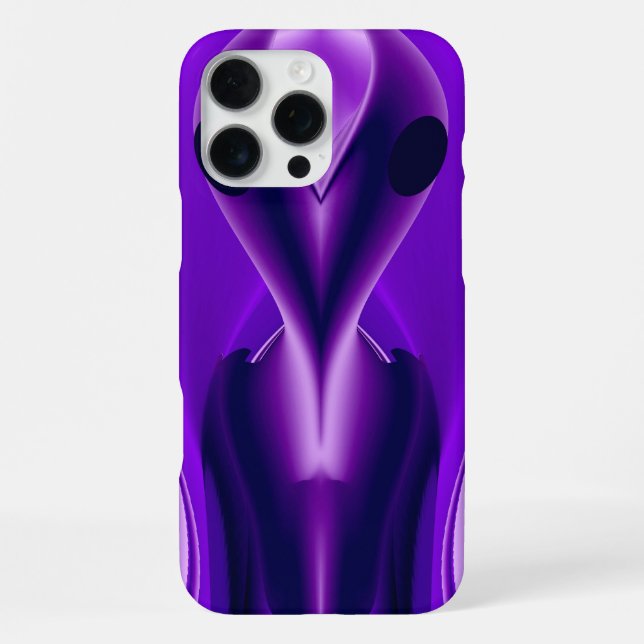 Coque iPhone Rêves arc-en-ciel violet 3D, Alien (Verso)