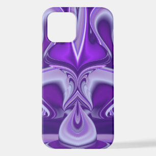 Coque iPhone 12 Rêves d'arc-en-ciel de fleur violette