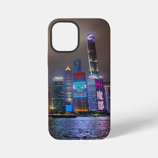 Coque iPhone Rêves électriques - Futuriste Shanghai Skyline, A  (Verso)
