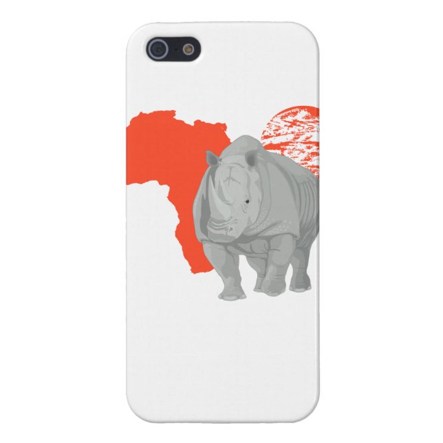 Coque iPhone Rhinocéros de l'Afrique (Dos)