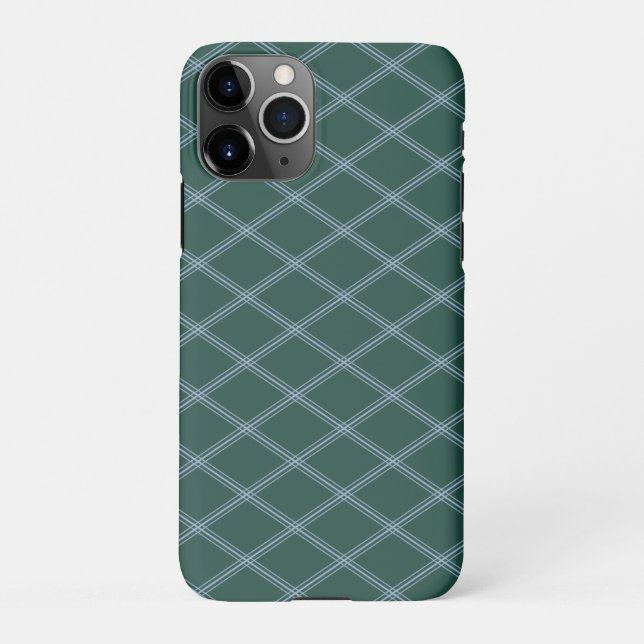 Coque iPhone Rhombus Art déco de la forêt traditionnelle (Dos)