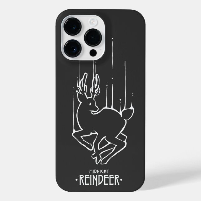 COQUE iPhone RIENDEER ANIMAL LIGNE MIDNIGHT REINDEER (Verso)