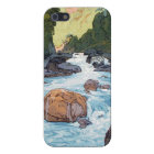 Rivière de Kurobe par art de hanga de tibia de