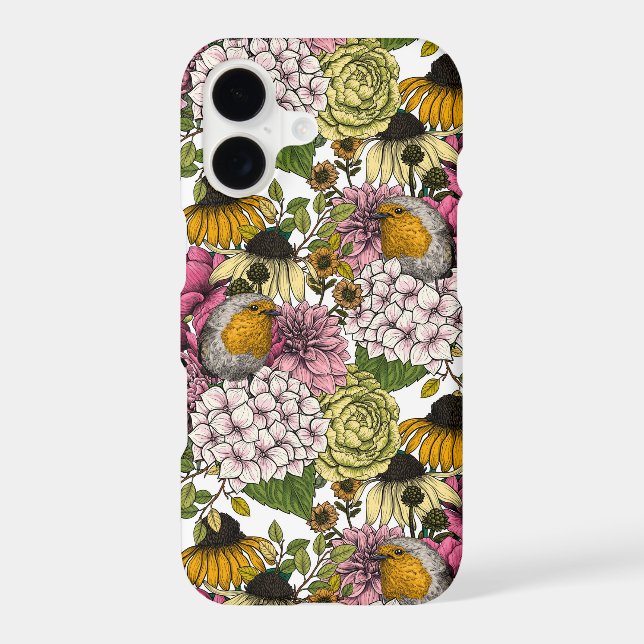 Coque iPhone Robins dans le jardin (Verso)