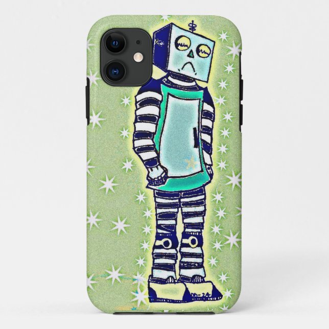 Coque iphone robot triste (Dos)