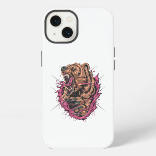 Etui iPhone 13 Roche de l'ours en colère Boîtier téléphonique p