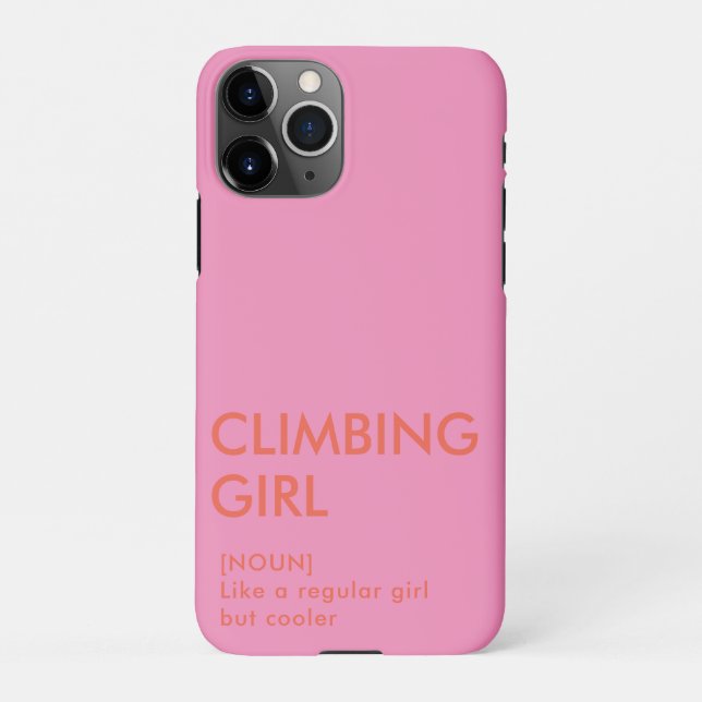 Coque iPhone Rock Escalade fille cadeau tendance pour elle (Dos)