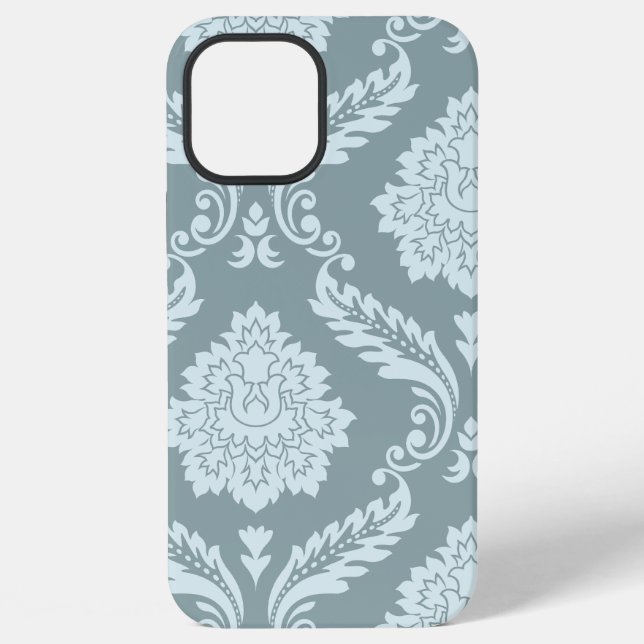 Coque iPhone Rococo Damask Art I Duck Egg Blue+Teal (Verso)